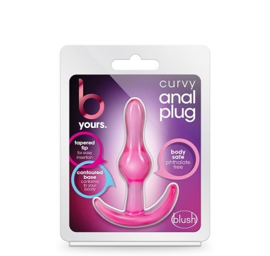 B YOURS CURVY ANAL PLUG PINK